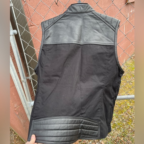 Harley-Davidson Pocket System Leather Textile Vest Size Large - Picture 4 of 12